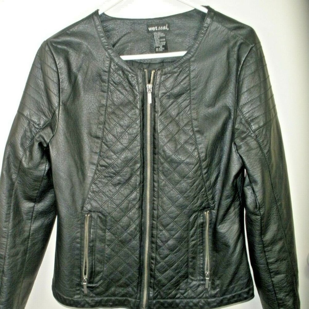 WET SEAL Black Jacket With Pockets Size XL